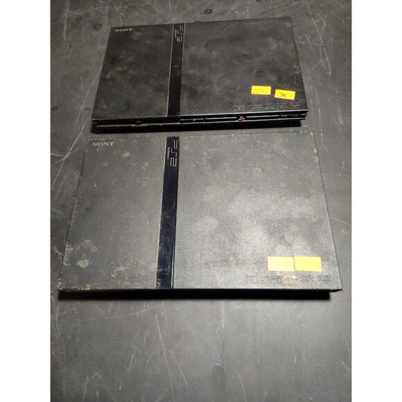 Lot of 2 Broken Slim Playstation 2 Sytems Good For Parts - Picture 1 of 10